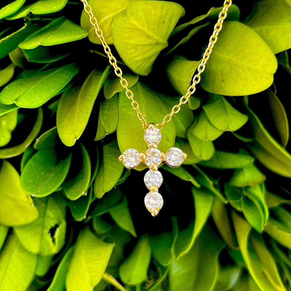 Mini Diamond Cross Necklace